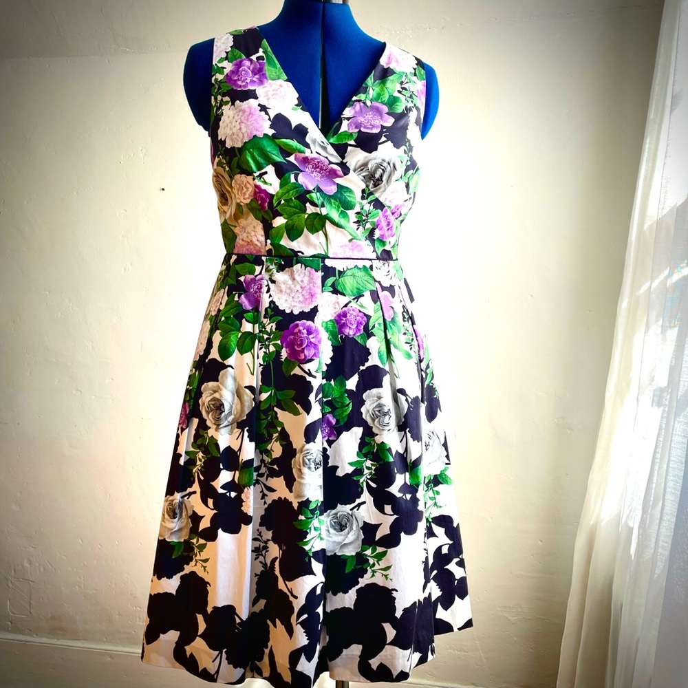 NWOT Talbots Spring Floral Fit and Flare Dress